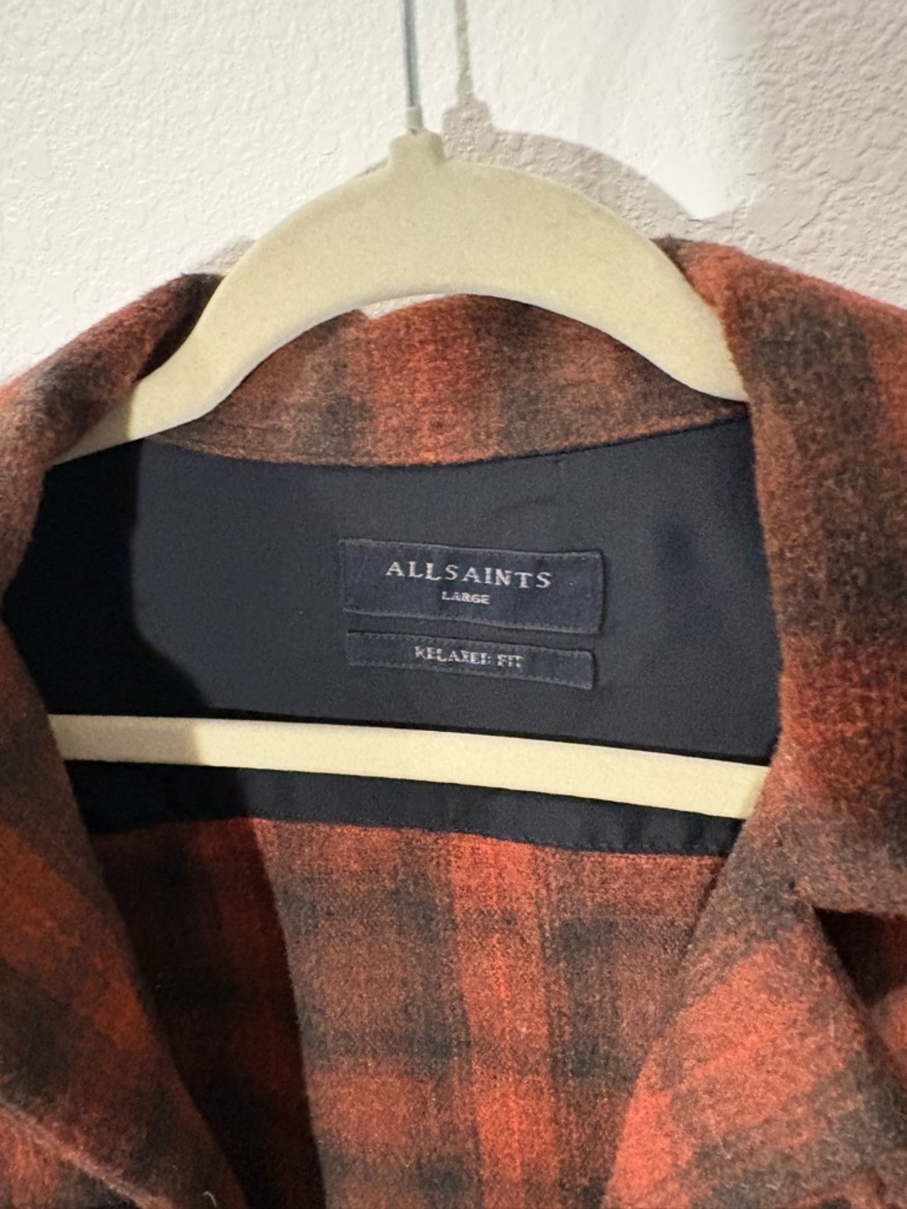AllSaints Plaid Button-Up Shirt Jacket - Picture 3 of 3